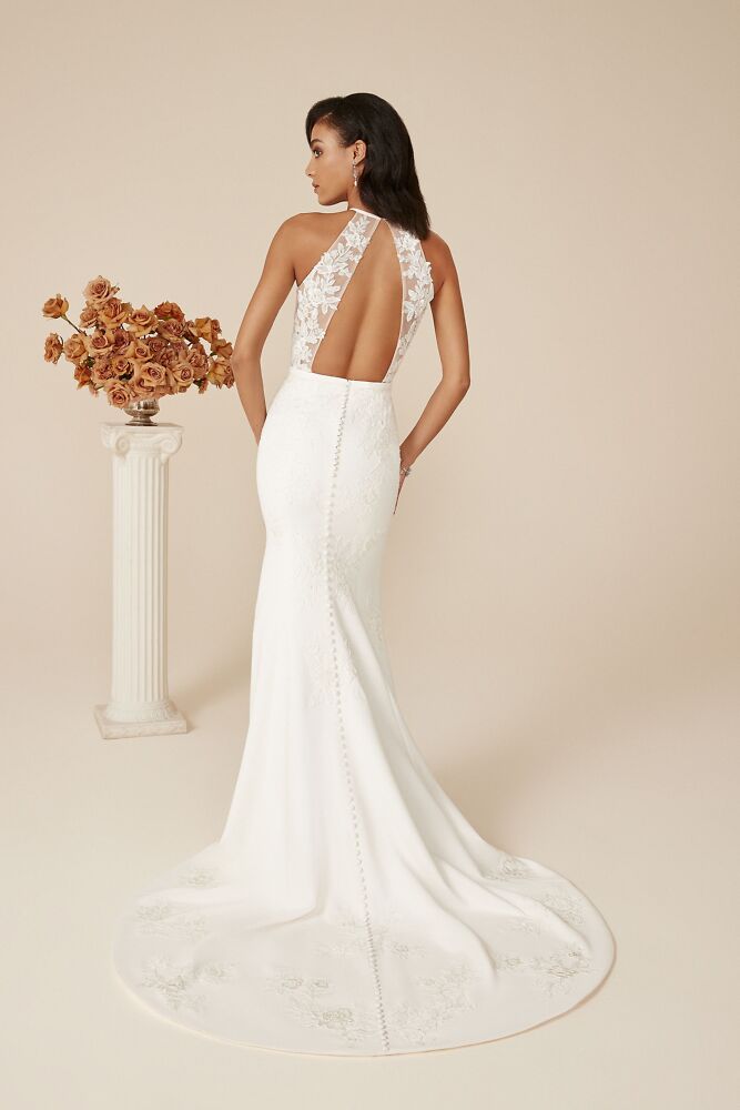 Outlet, Sale Justin Alexander Bridal - Brautmode für die moderne, elegante Braut 5039B Brautkleid mit aufwändigem Ausschnitt