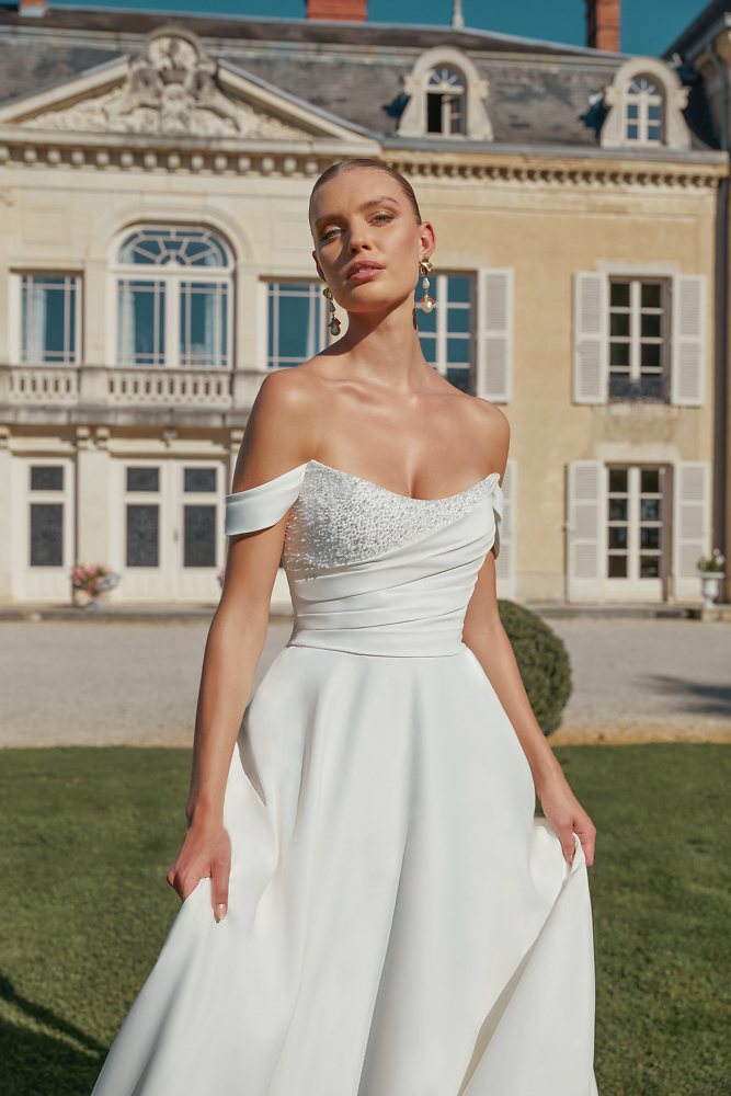 A-Linie Justin Alexander Bridal - Brautmode für die moderne, elegante Braut 5013B Hochzeitskleid Carmen