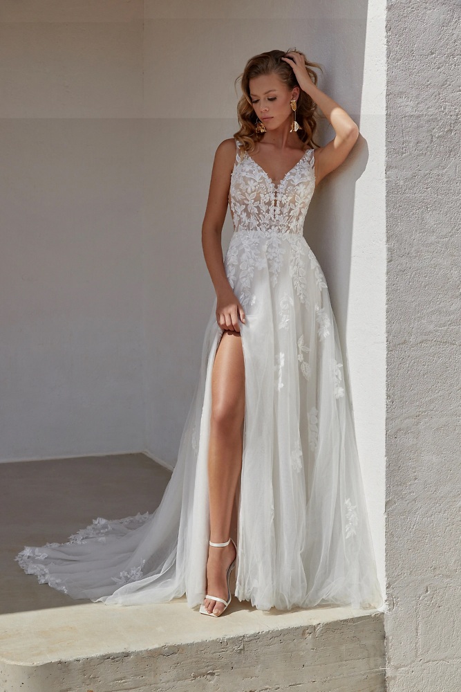 A-Linie Justin Alexander Bridal - Brautmode für die moderne, elegante Braut 05008A:  Traum Brautkleid