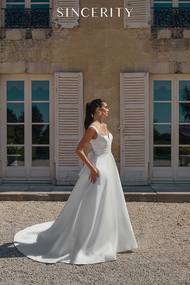 A-Linie Justin Alexander Bridal - Brautmode für die moderne, elegante Braut 05012B:  Brautkleid grosser Masche