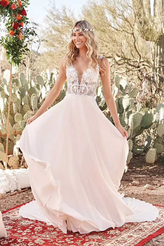 Boho & Vintage Lillian West Bridal dresses -  romantische Boho Hochzeitskleider 087B Boho Brautkleid 